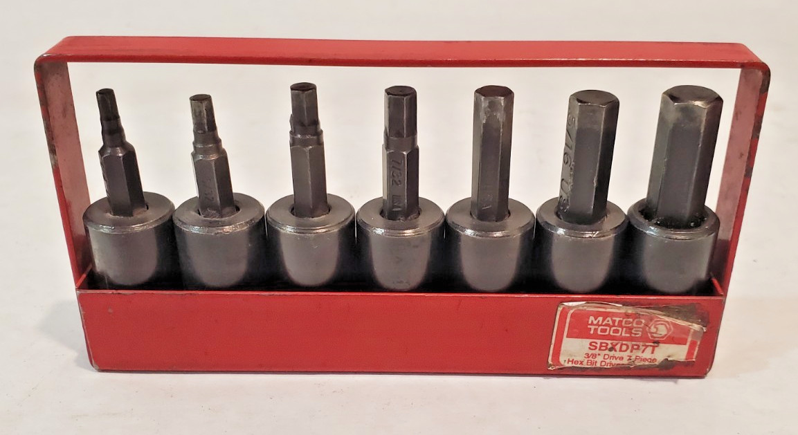 MATCO 7pc Hex Impact BXDP series Socket Set 3/8″ Drive SAE USA 1/8″-3/8″