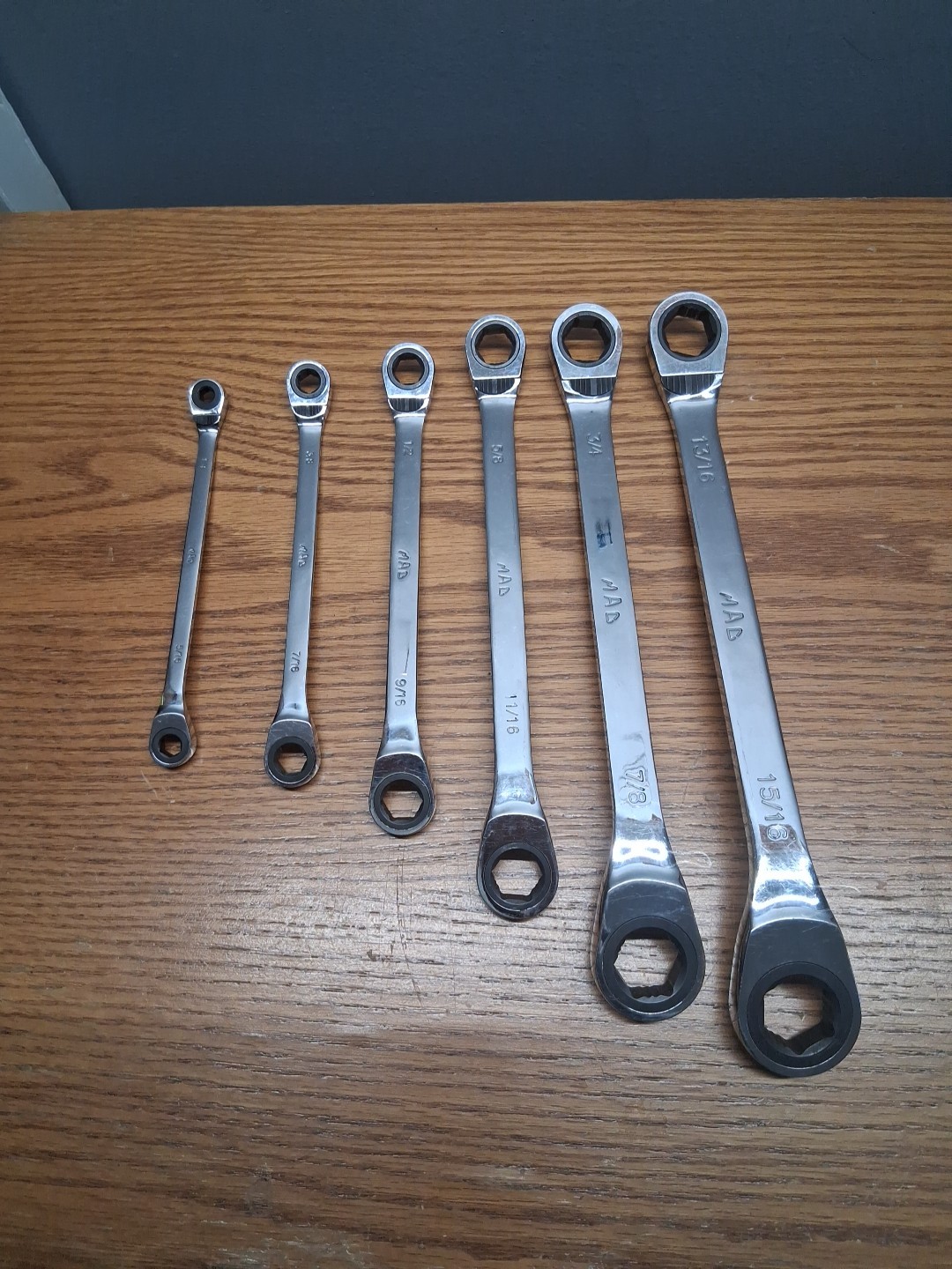 Set Of 6 Mac Reversible Offset Racheting Wrenches 1/4″-15/16″
