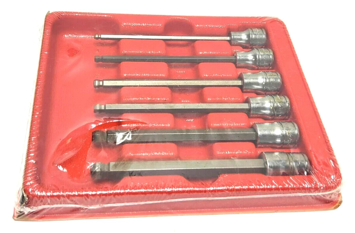 Snap-on 3/8″ drive SAE Ball End Hex Socket Driver LONG Shank 206EFABL New USA