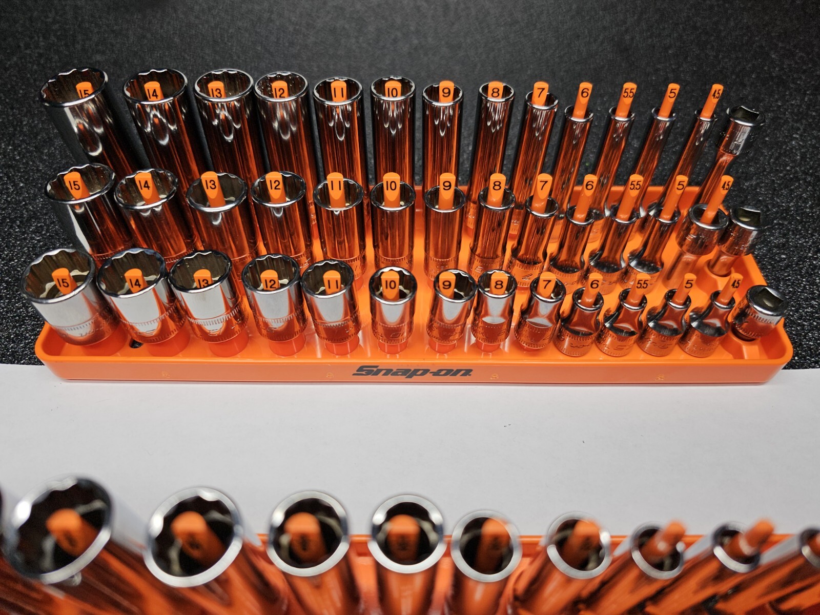 Snap-on Tools ORANGE 83pc 1/4″ Drive 12-POINT Shallow / Semi / Deep Socket Set