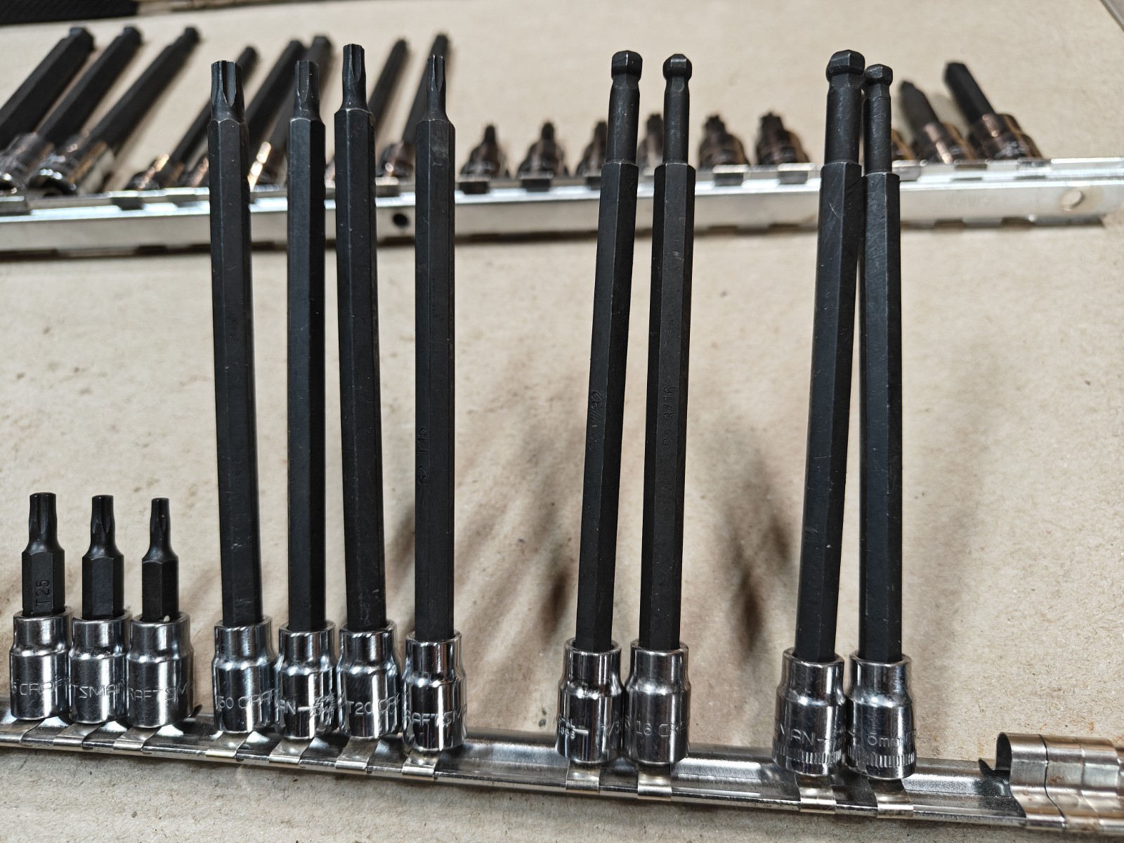 48pc, Craftsman Z-AL Spline Bit Socket Set 1/4 & 3/8 Drive Torx 6 Point Long Etc