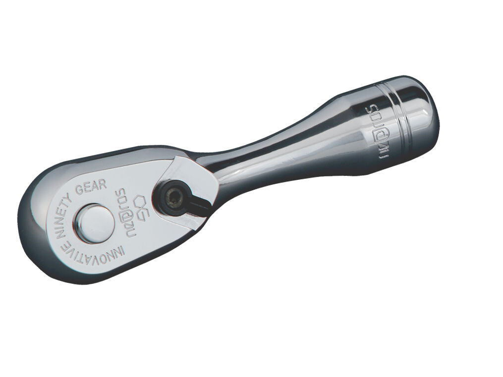 Nepros NBR290S, 1/4″ Sq. Short Ratchet Handle (90-Tooth)