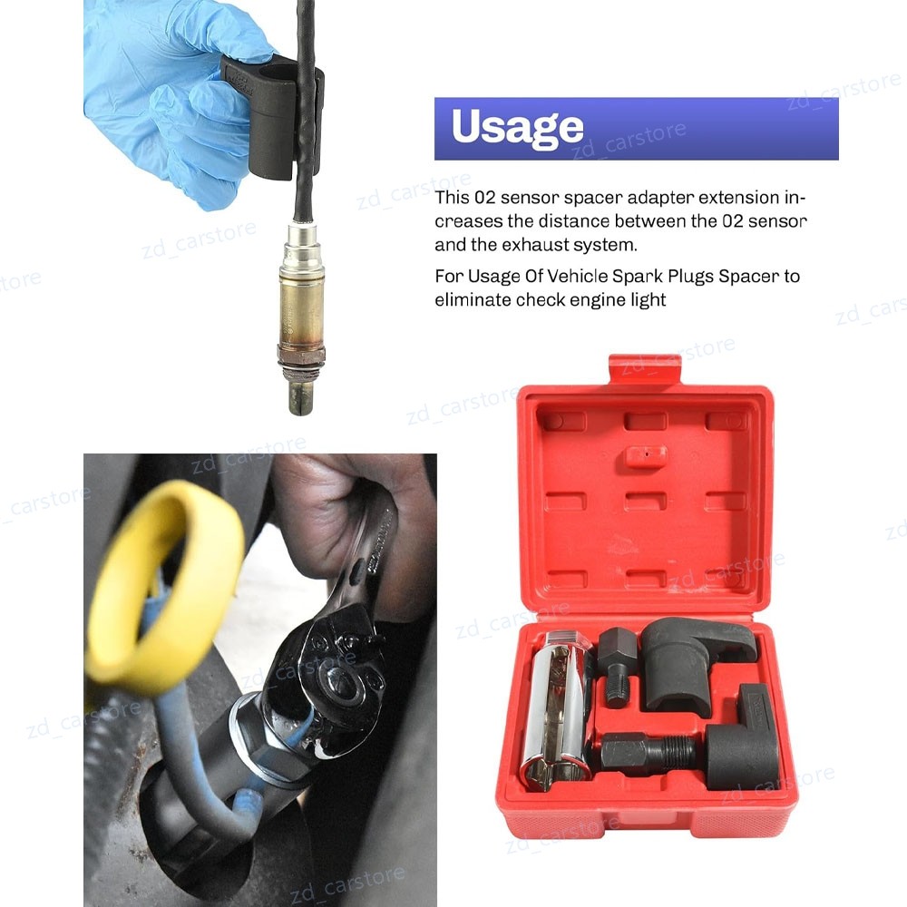 5Pcs Oxygen Sensor Socket Vacuum Wrench O2 M12 M18 Tool Renew Thread Chaser set