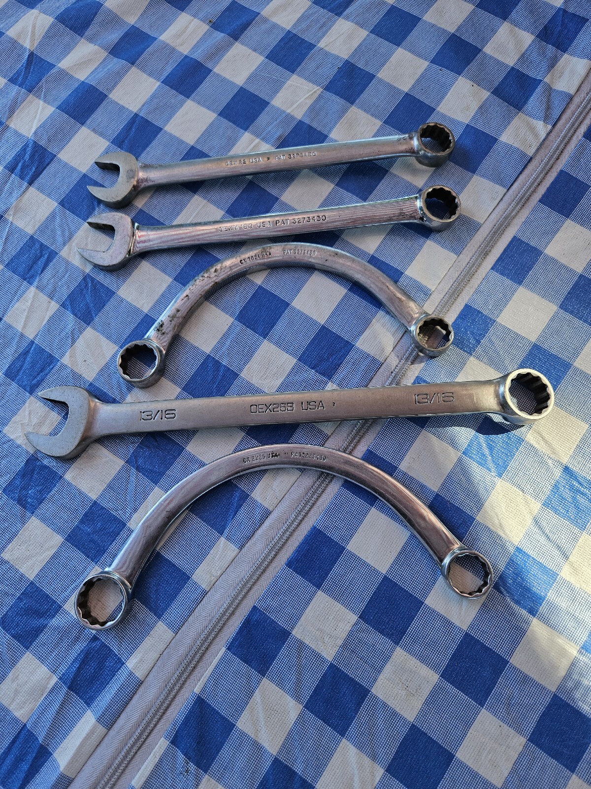 SNAP ON TOOLS WRENCHES Vintage Snap On Wrench Lot of 5 SNAP-ON TOOLS WRENCHES