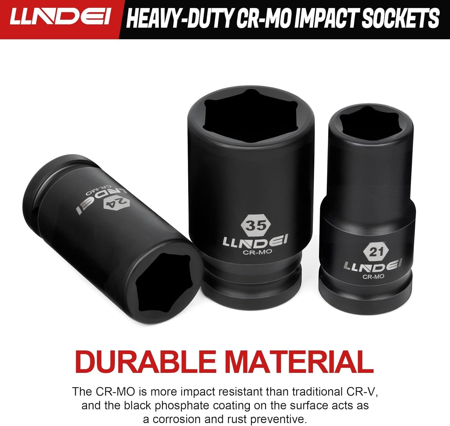 Pro 3/4 Drive Impact Socket Set 12pc Metric 21-38mm CR-MO Lifetime