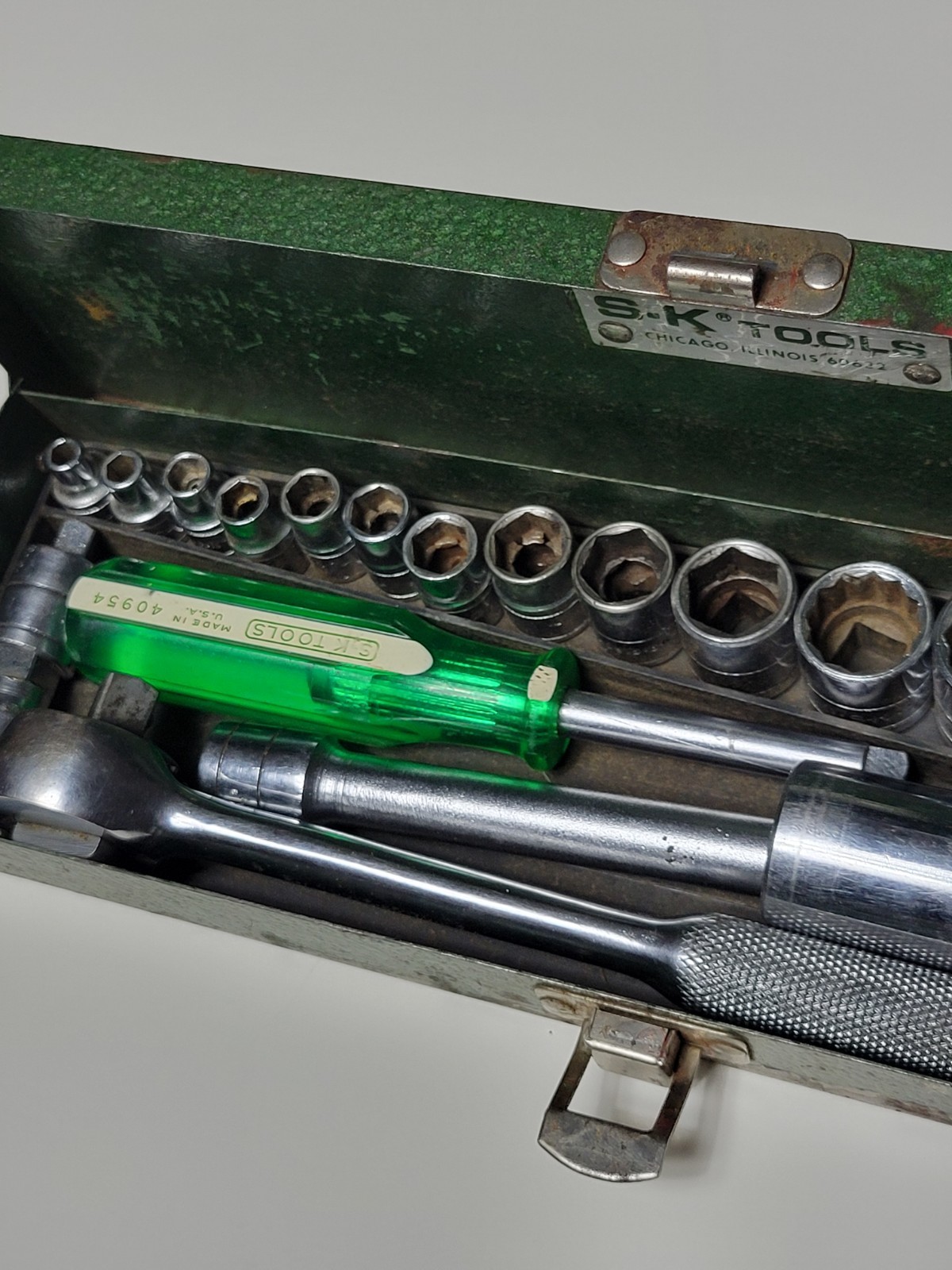 S-K Tools 24pc 3/8” Drive Deep & Metric Socket Set SK 45170 Ratchet + Extension