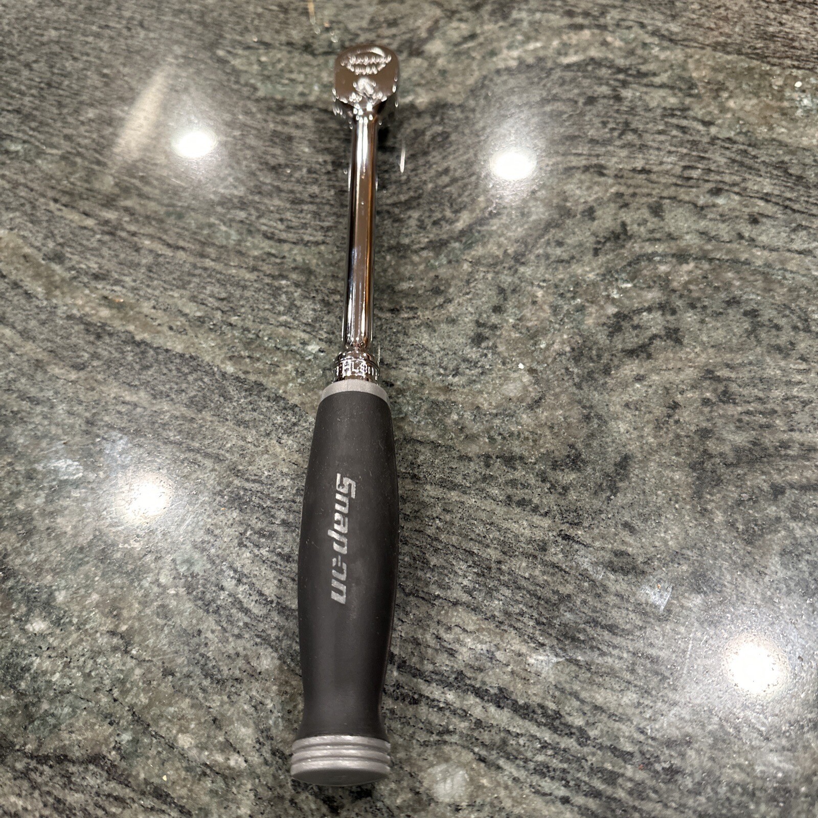 Snap-on fhl80 3/8″ drive dual 80 long soft grip ratchet dark titanium new