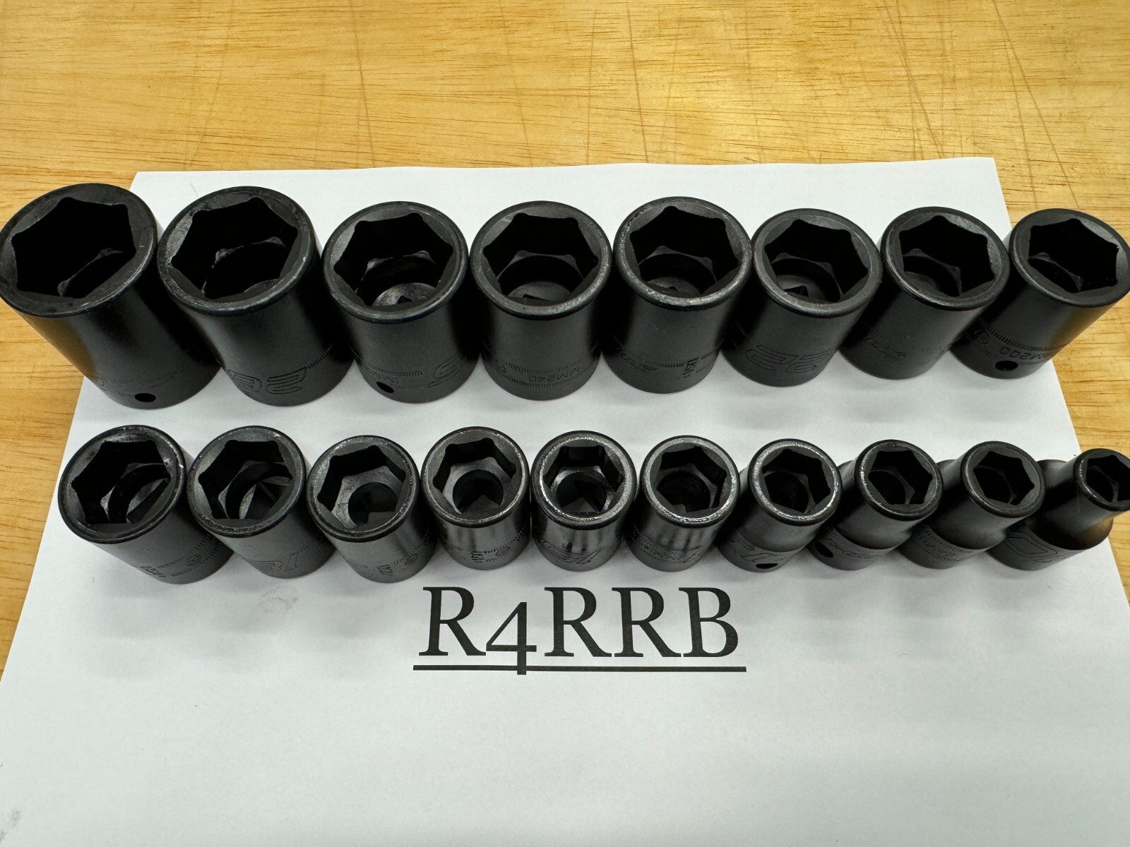 Snap-on Tools USA NEW 18pc 1/2″ Drive Metric 10mm-27mm Shallow Impact Socket Set
