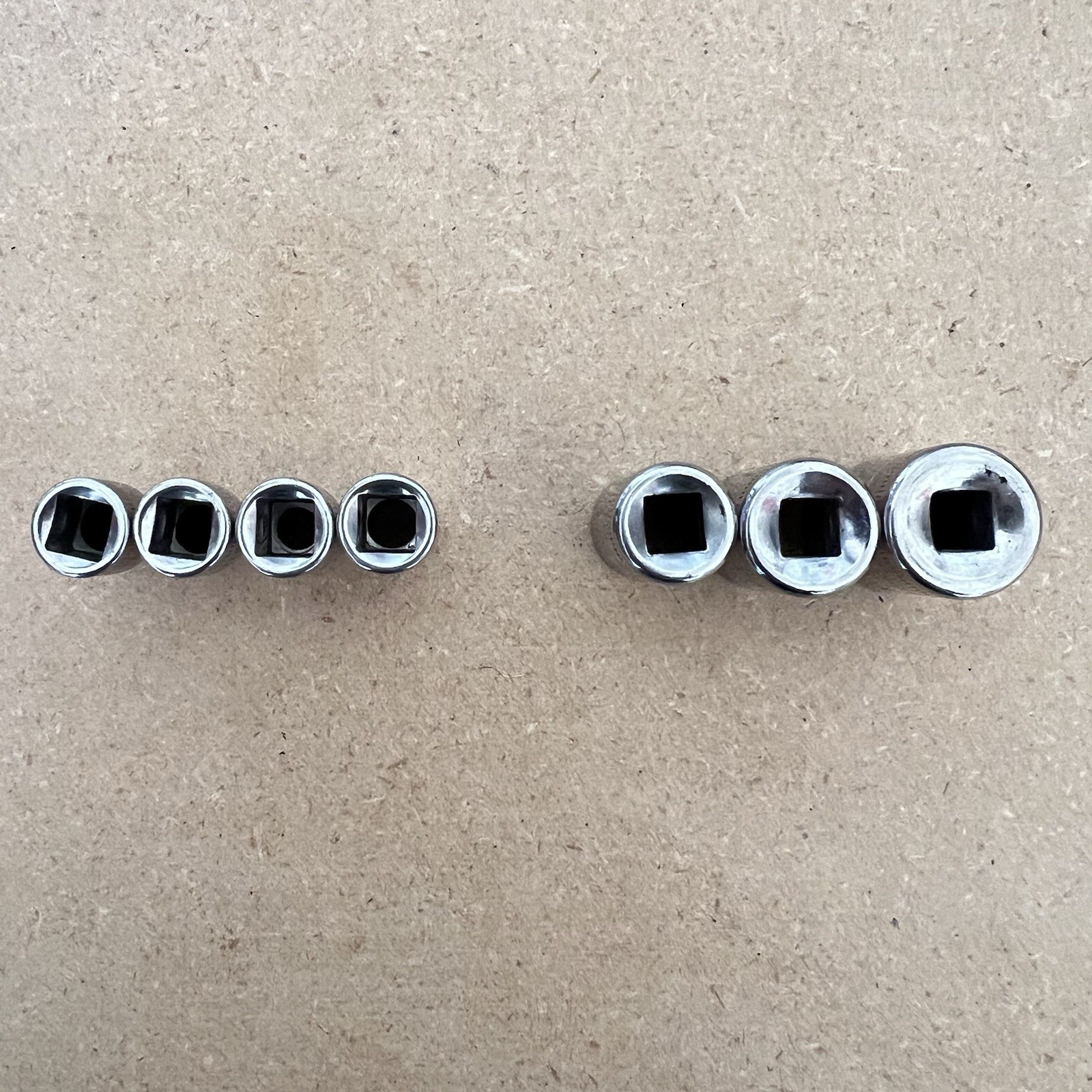 Craftsman 1/4″ Drive Metric Sockets 4mm-7mm & 10mm-12mm 6 Pt 7 Pc G USA NICE!