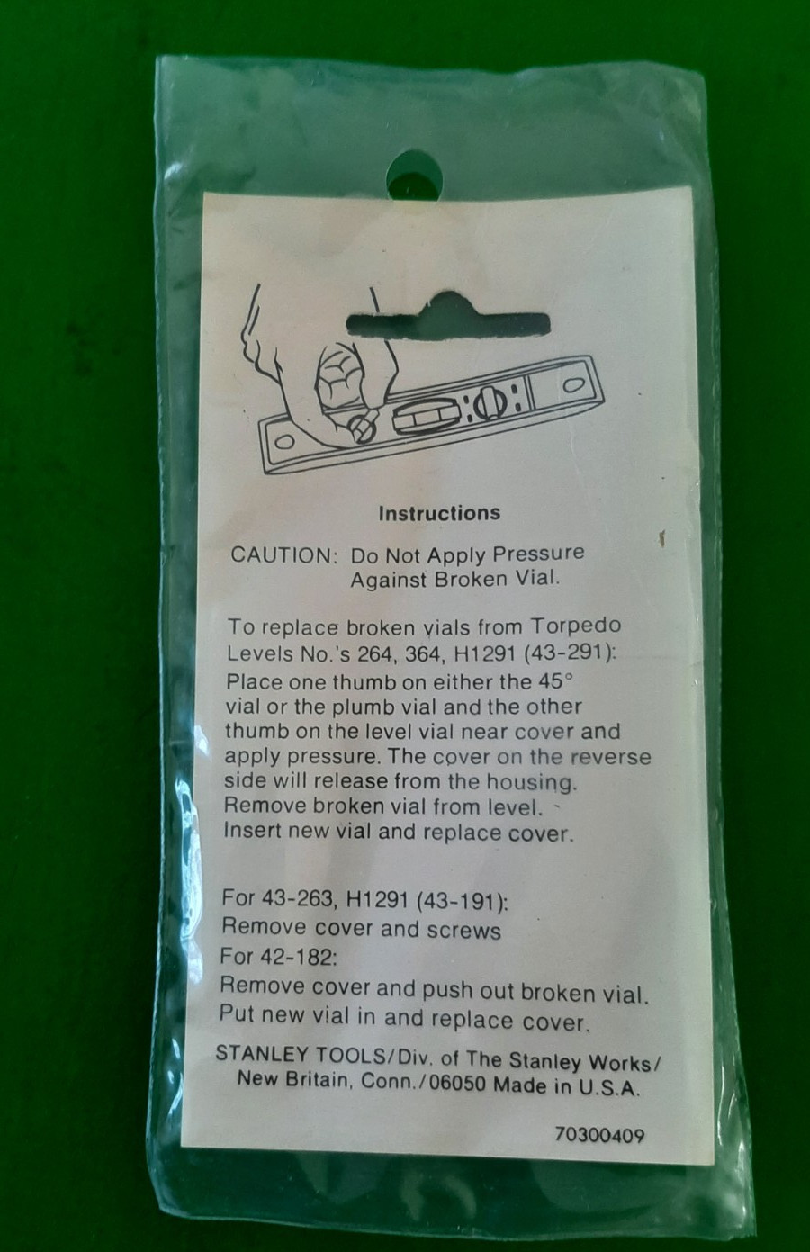 NOS Stanley USA 42-701 360 Vial 3/8″ x 1″ FIts 264 364 H1291 43-263 42-182