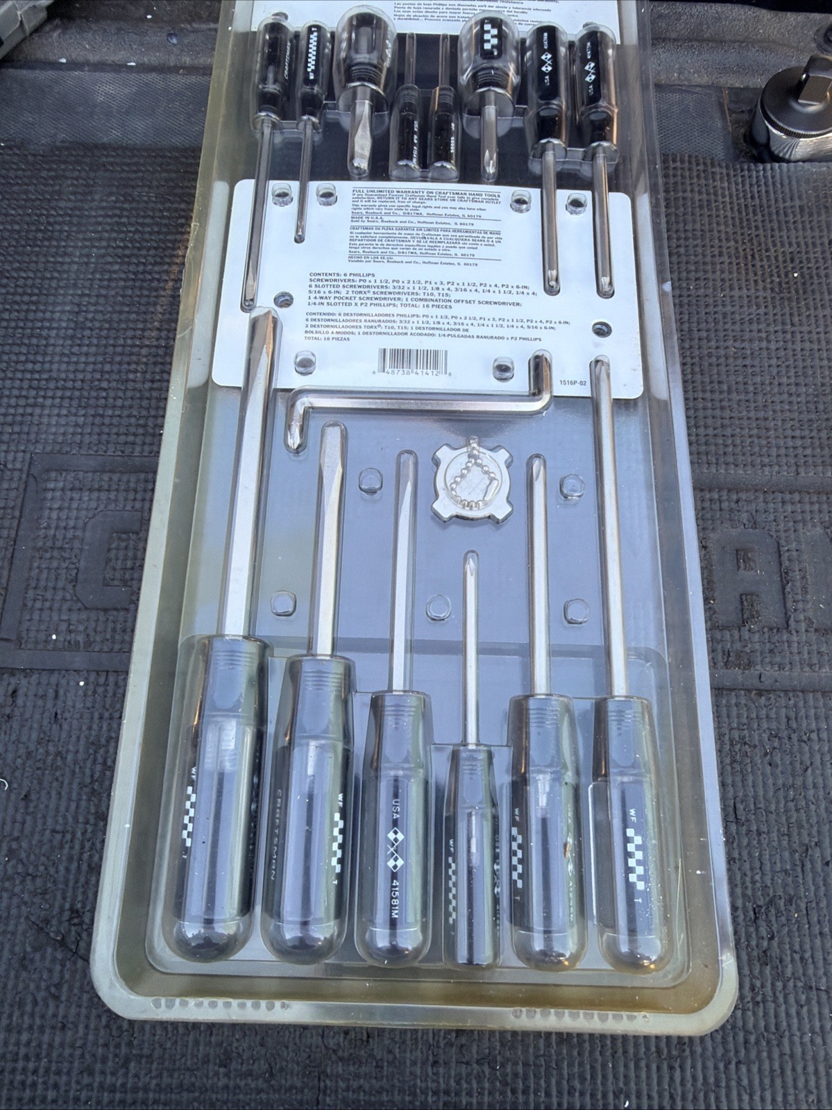 **RARE** Sears Craftsman USA NOS 16pc Motorsports NASCAR Screwdriver Set 41412 5