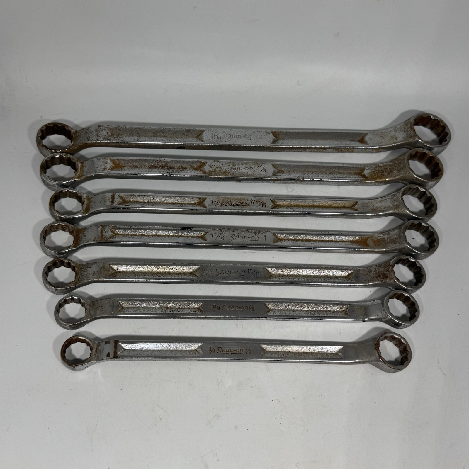 Snap-on Tools XV Series 12-Point SAE Offset Box Wrench Set 7 Pieces