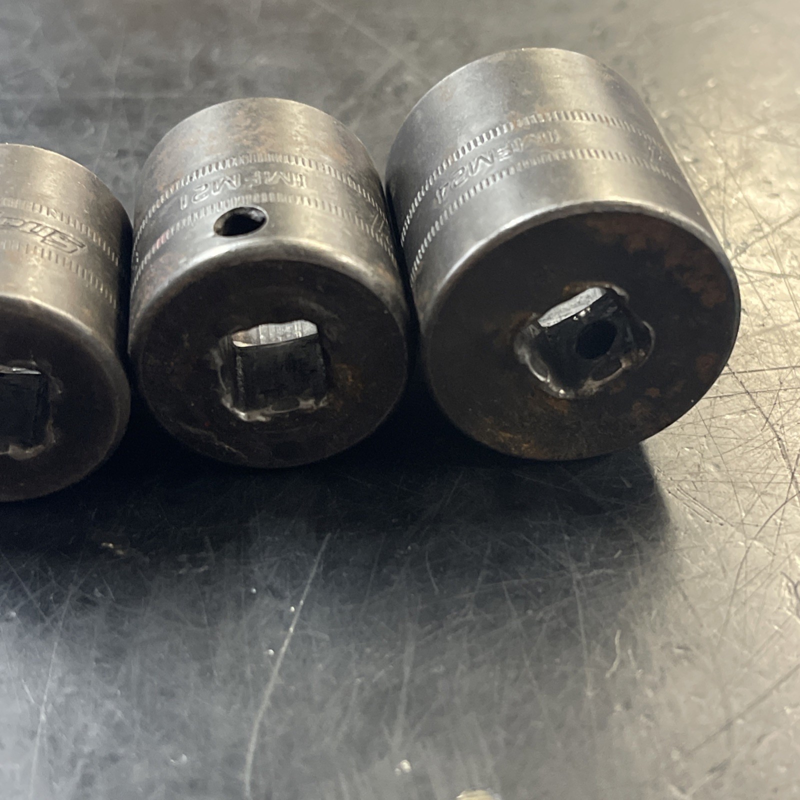 Snap-On 13 Pcs 3/8″ Dr 6pt Deep Impact Sockets 8-19mm + 24mm Missing 18 & 20