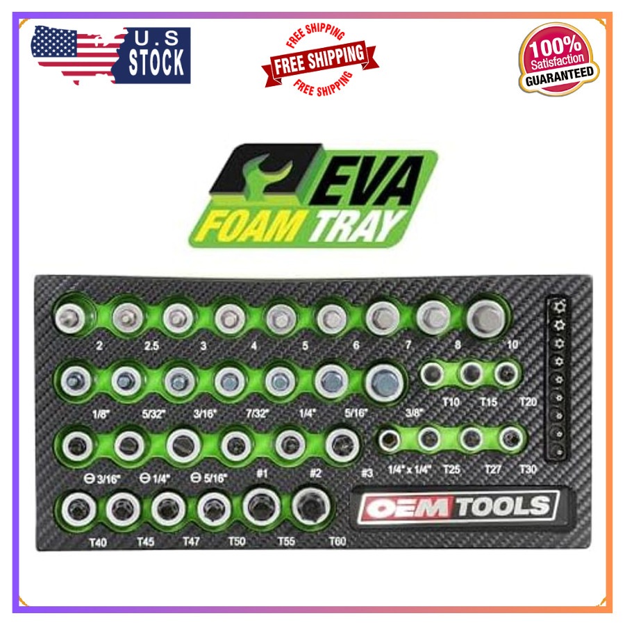 OEMTOOLS 23992 44-Piece Torx Socket Set, Ideal Torx Bit Set for Automotive Work