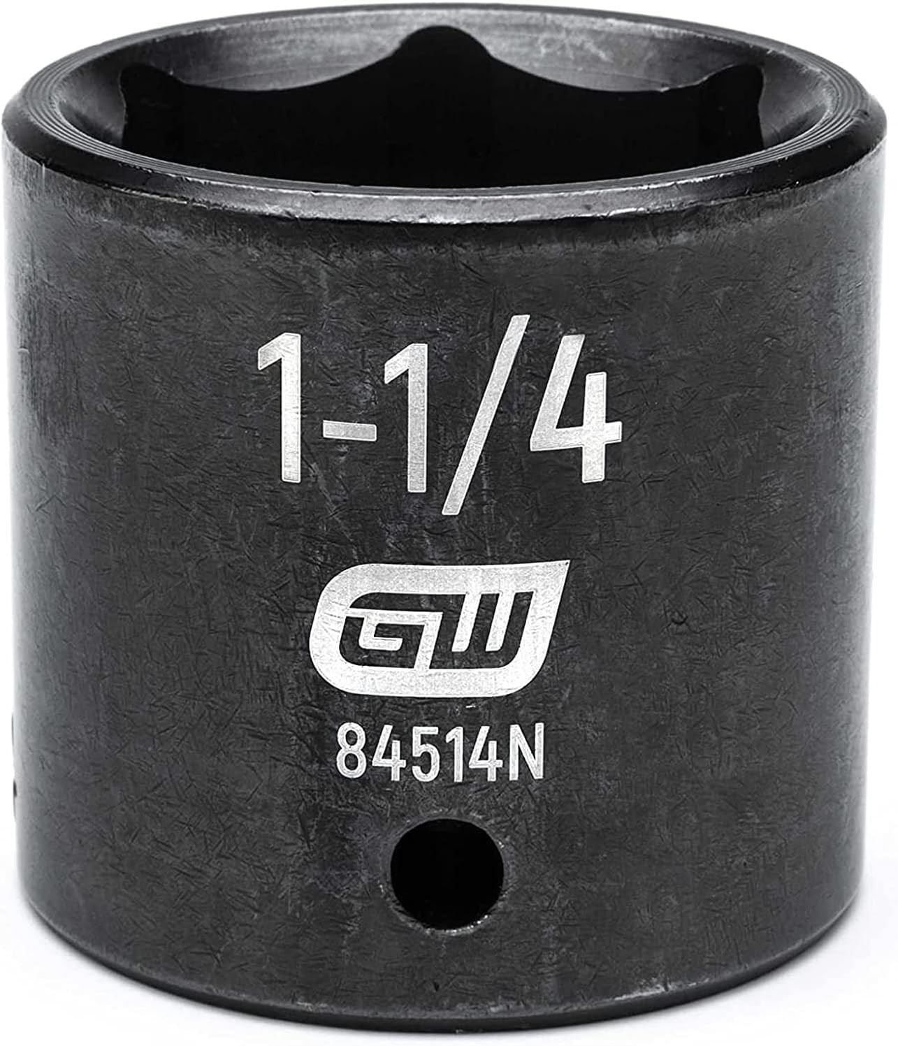 GEARWRENCH 1/2″ Drive 6 Pt. Standard Impact Socket, 1-1/4″ – 1-1/4 in, Black