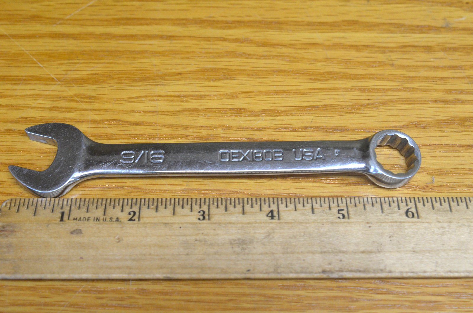 Snap On Combination 12 Point Chrome Wrench 9/16 OEX180B (1-C)