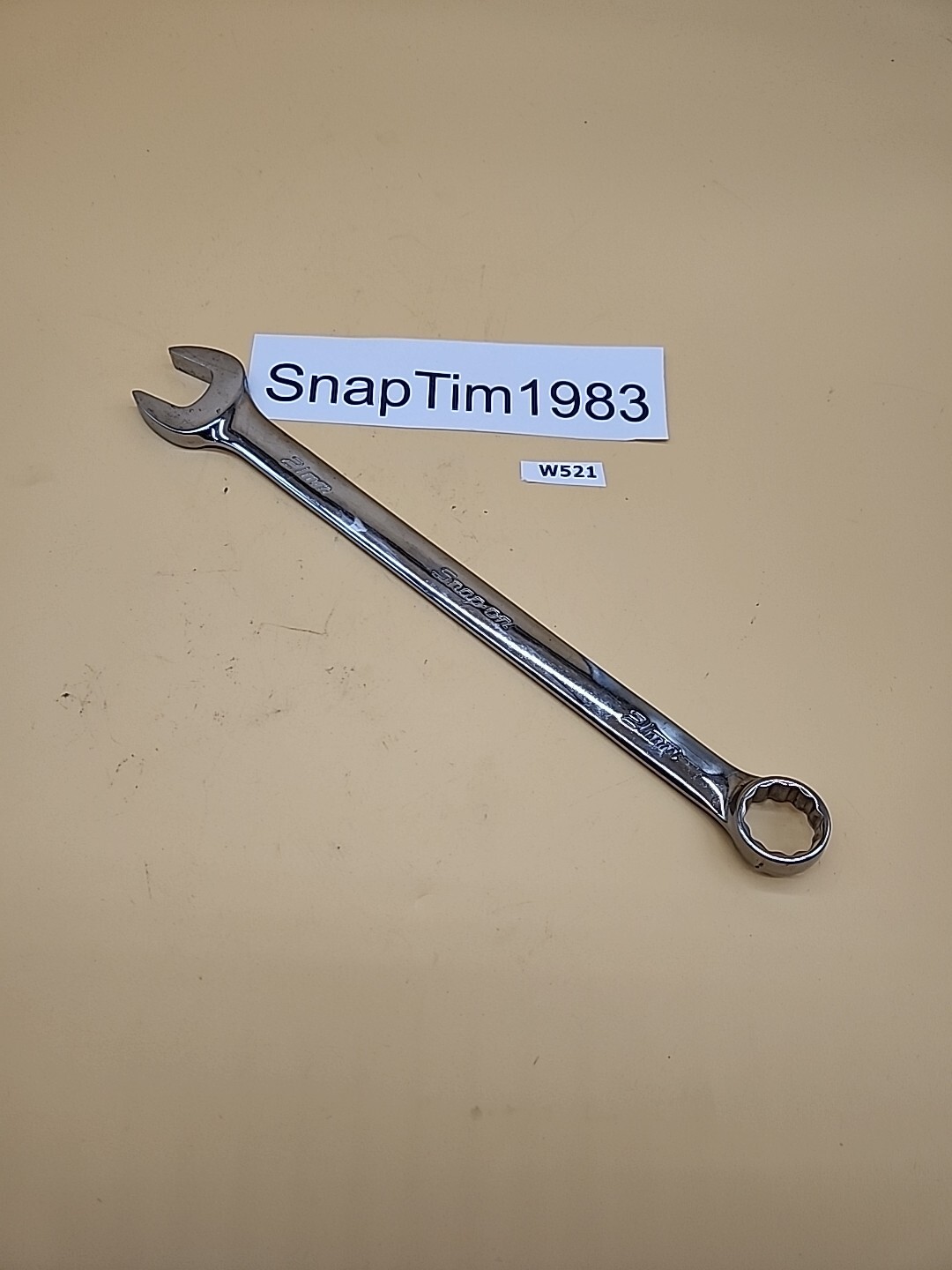 Snap-On Tools 21mm Metric Standard 12 Point Chrome Combo Wrench OEXM210B USA