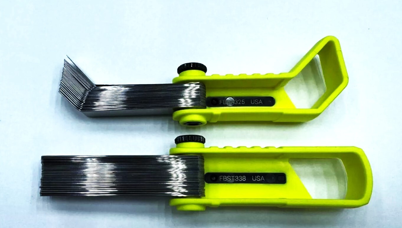 NEW* 2 Snap-on Feeler Gauge Blade Sets HI-VIZ Offset 45° & Straight SAE & METRIC