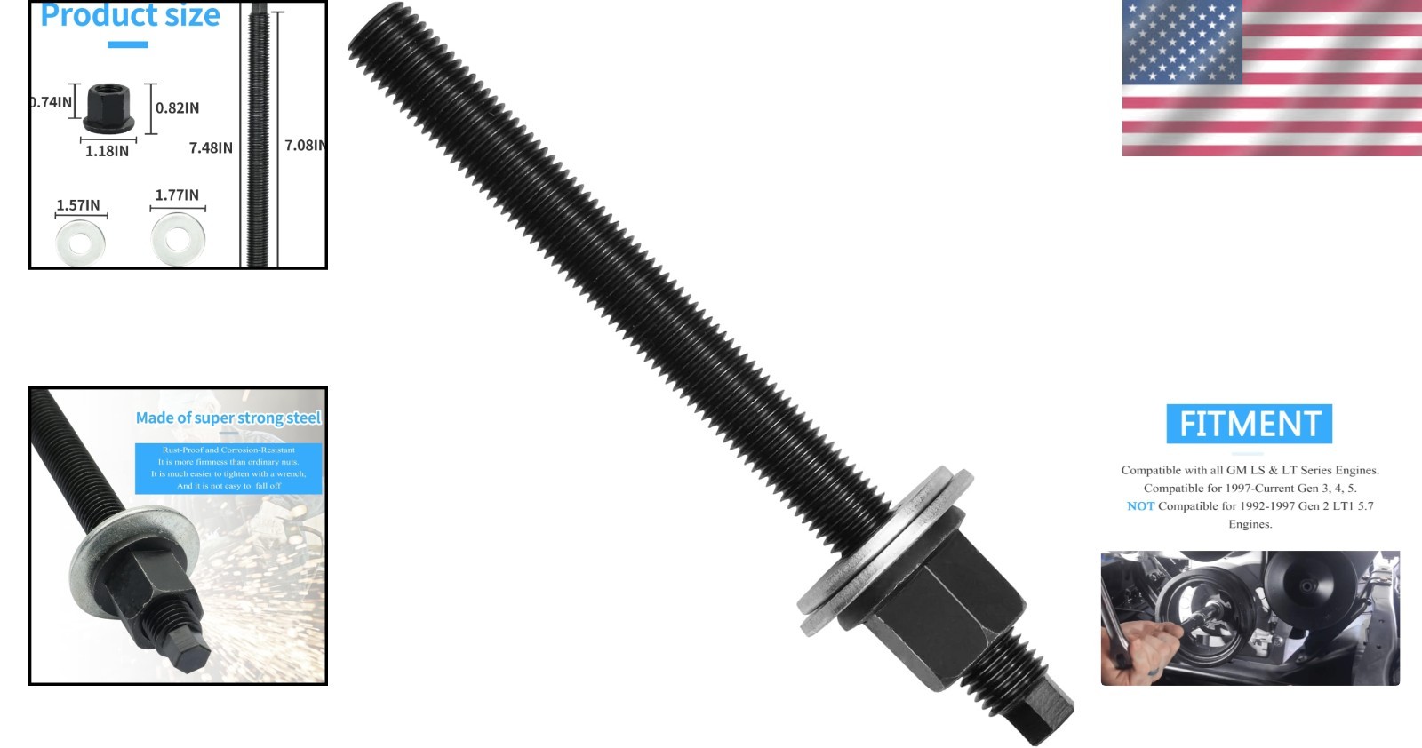 Essential Harmonic Balancer Puller for GM LS LT Engines – High Quality Steel
