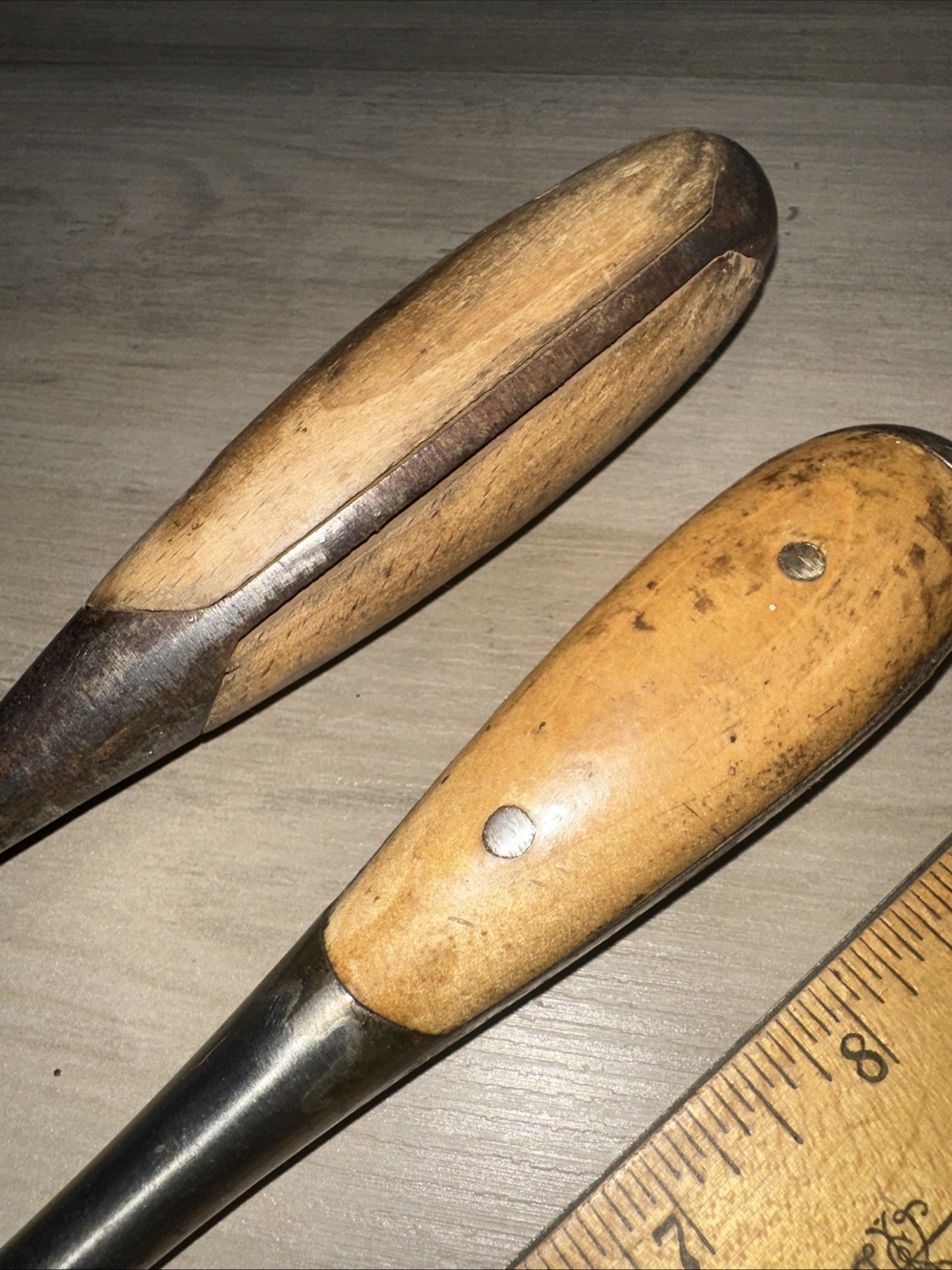 Vintage Federal Screwdriver Flat Slotted Wood Handle & Unbranded Perfect Handle