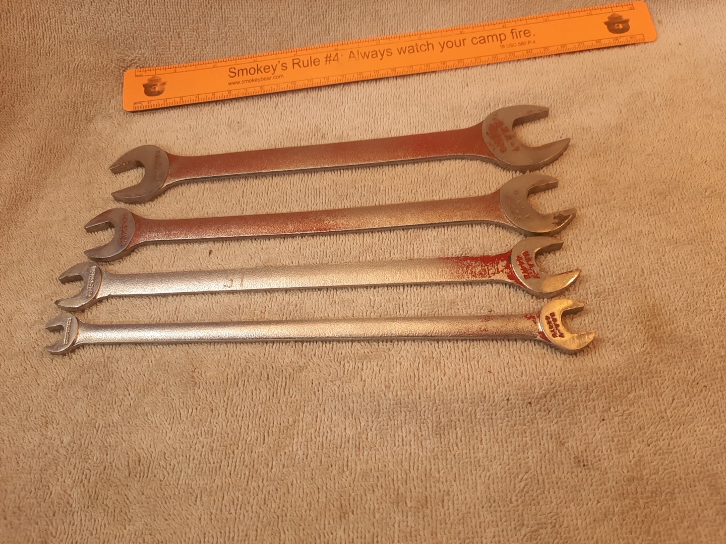 Vintage Craftsman 4pc SAE Tappet Wrench Set -V- 44475. 44474, 44473, 44472, USA