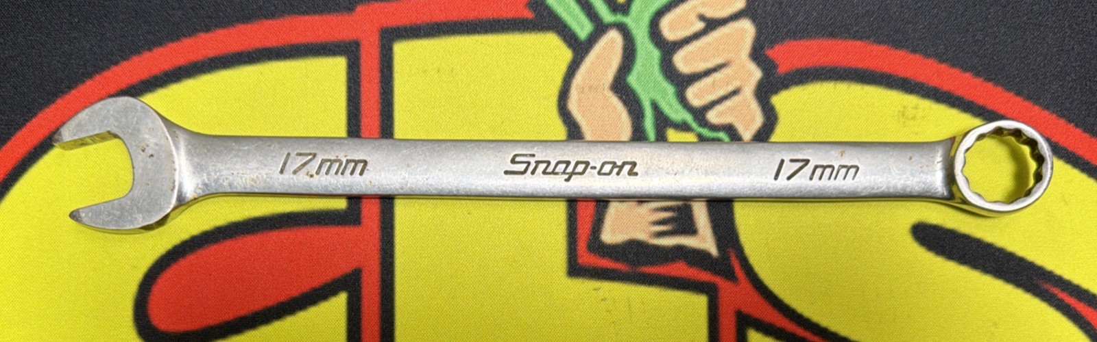 Snap On 17mm Metric Combination 12 Pt 10″ Wrench Model OEXM170B Made USA Used