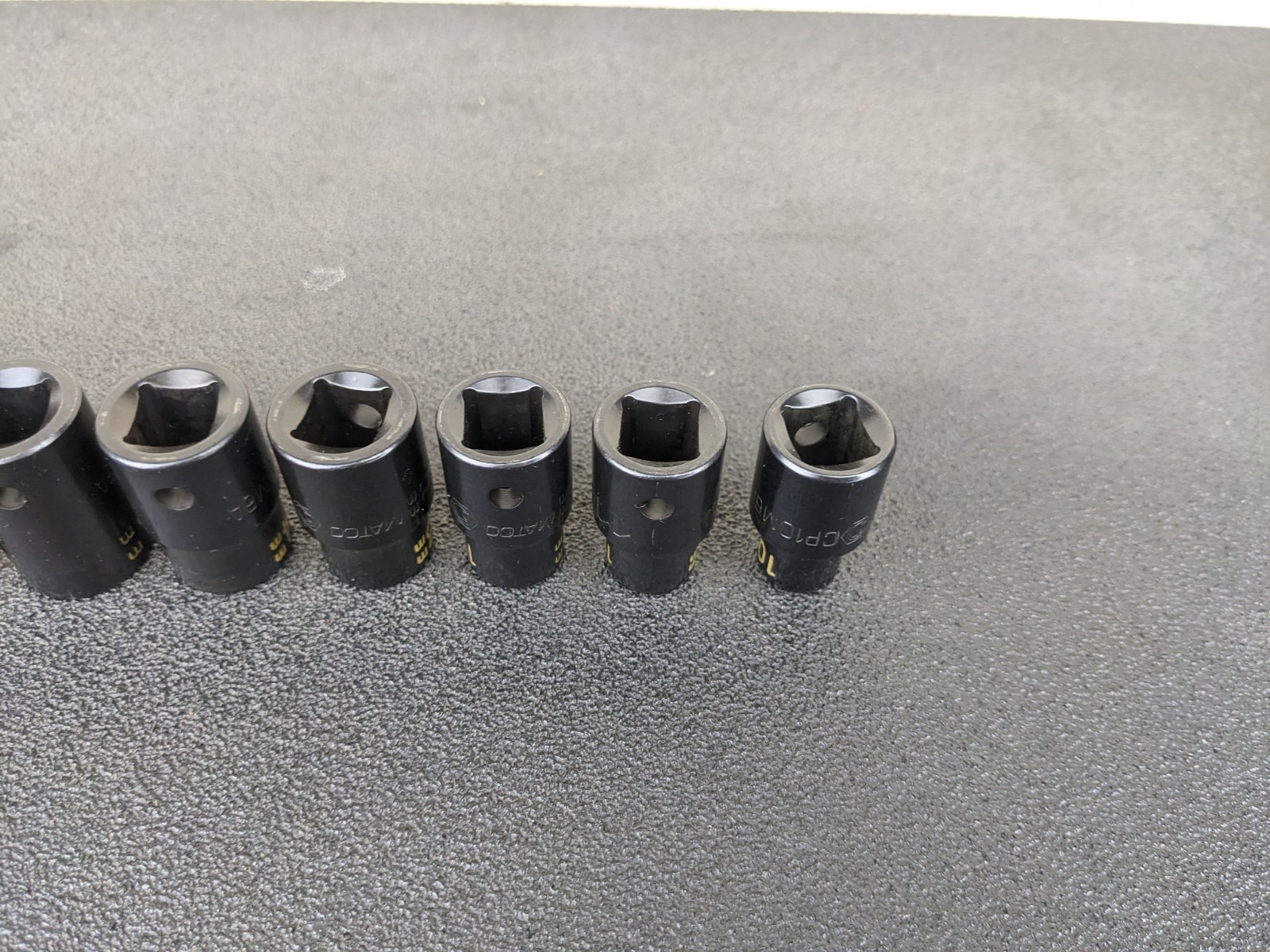 #aw458 MATCO Tools NEW 1/2″ Drive METRIC 6 POINT IMPACT SOCKET SET