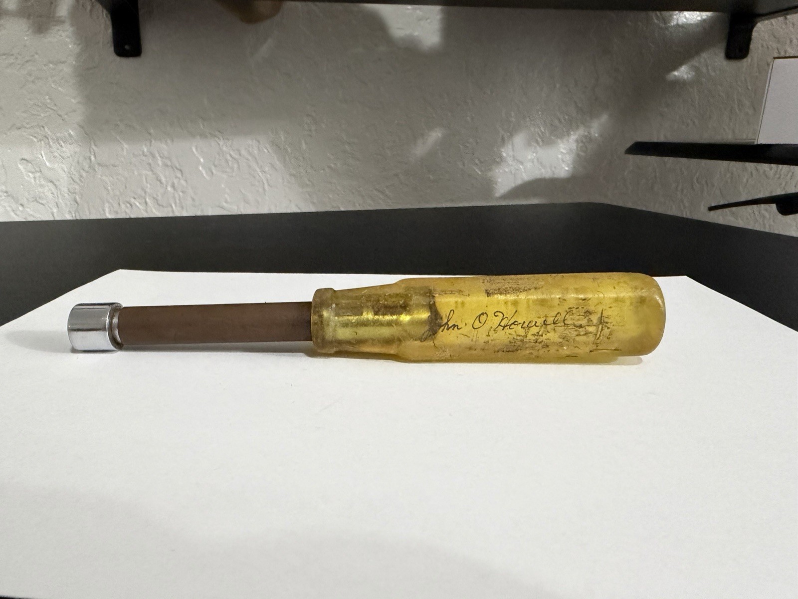 Snap On Tools 7/16″ Nut Driver Hallow Shank Clear Yellow Handle ND114 USA