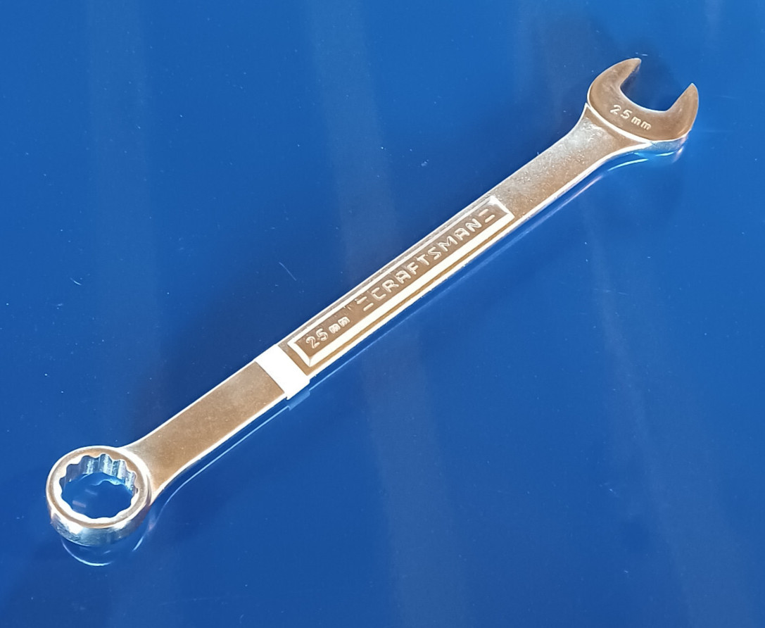 Craftsman 25mm 12pt Combination Wrench – Raised Panel Textured Chrome CMMT42931