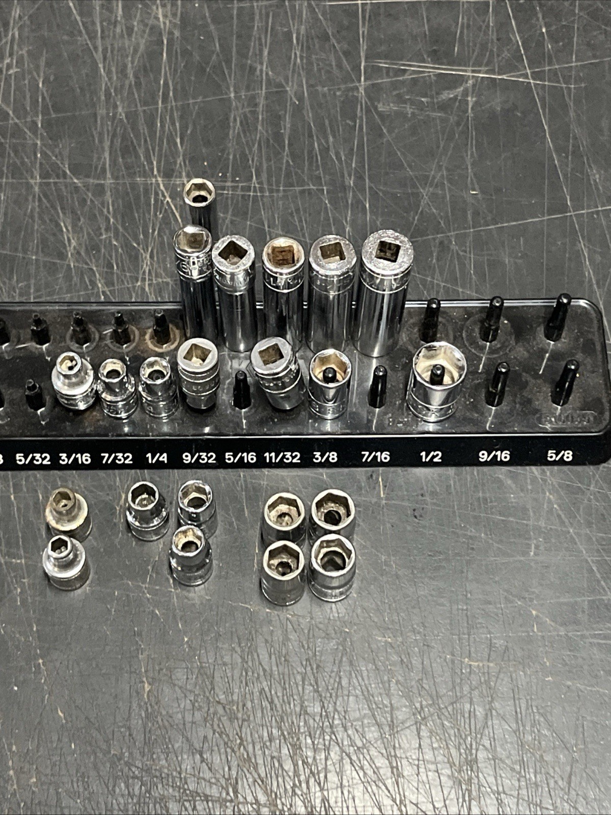 SK Tools 2 Incomplete 1/4” Drive Socket Sets W/ Ratchets & Metal Cases USA Made