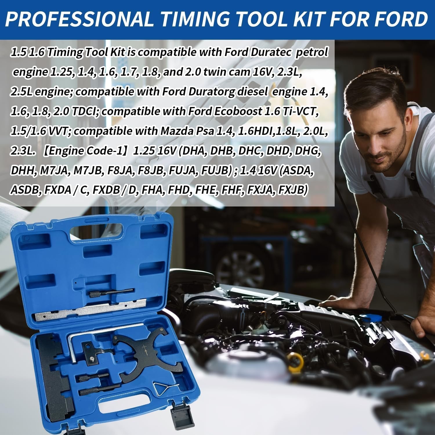 1.5 1.6 Timing Tool Kit Compatible with Ford Fiesta Fusion Escape NEW VERSION