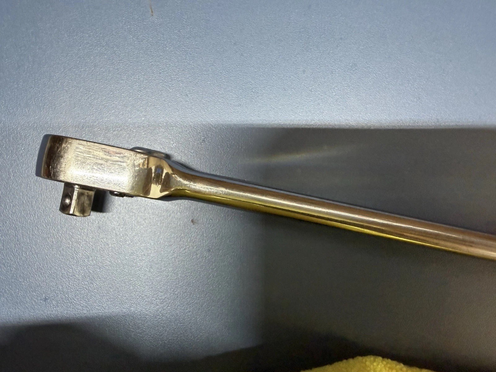 Snap-On Dual 80 1/4″ Drive XL Ratchet Red Soft Grip Extra-Long Handle THLL72 USA