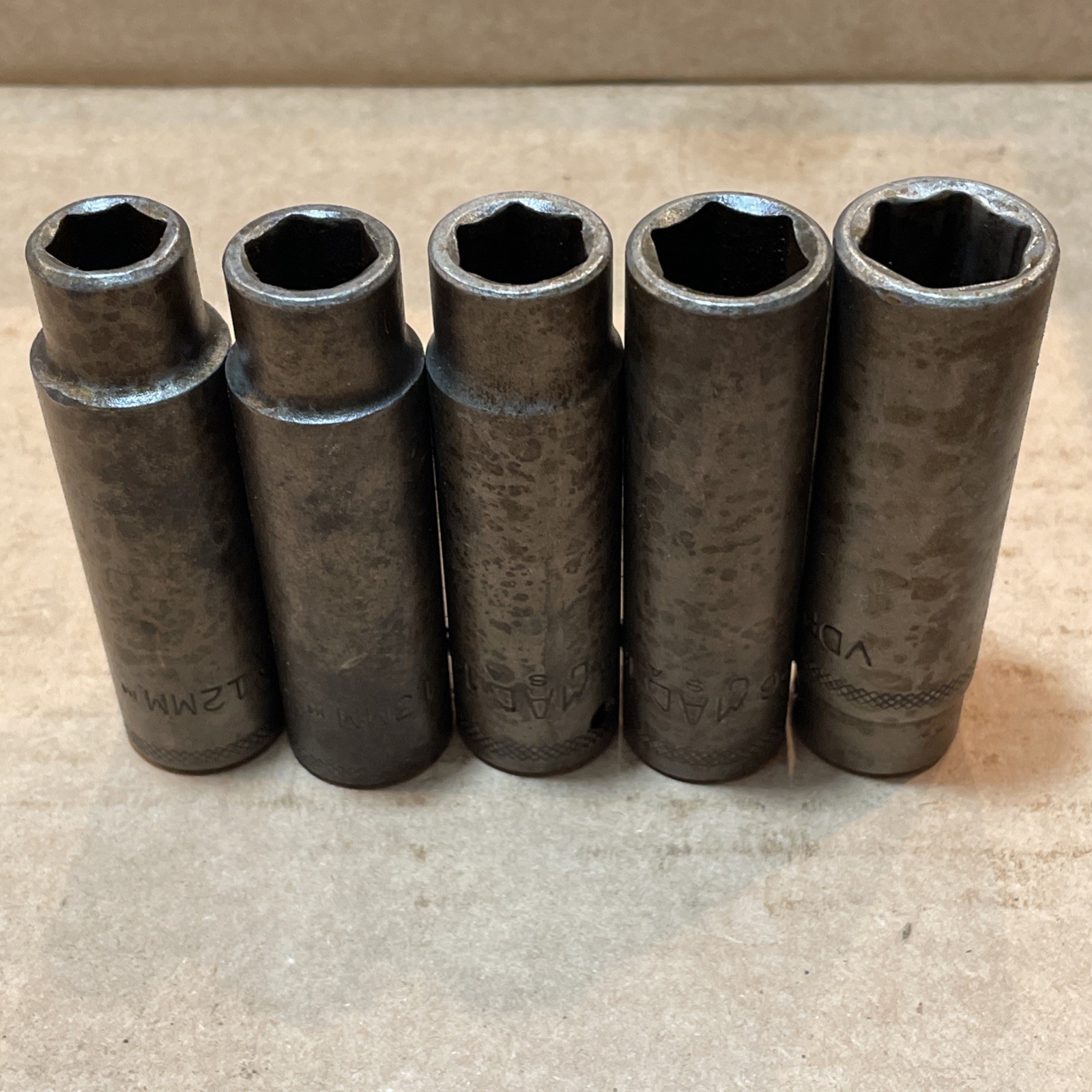 Mac Tools VDP6 6 point Deep 5pc Socket Set 12mm, 13mm, 14mm, 16mm, and 17mm