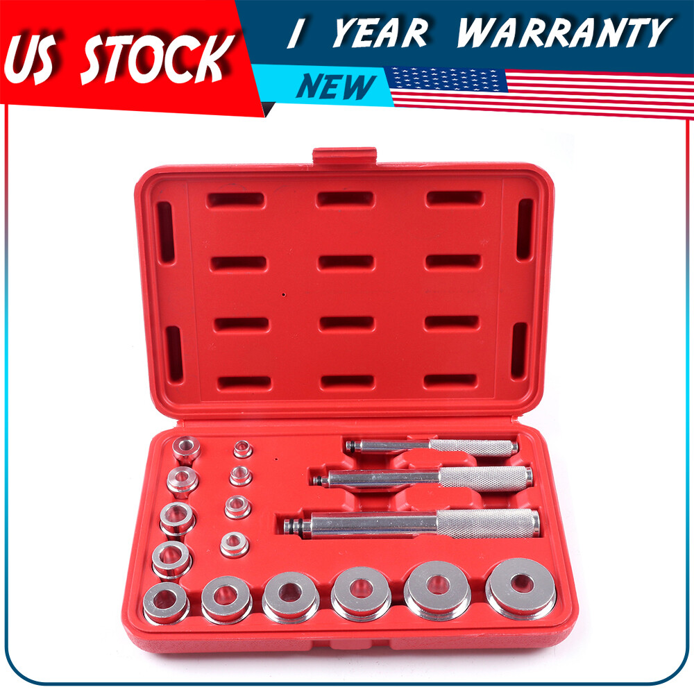 17pc Metric Bushing Bearing Driver Aluminum Install Remove Set 10-42mm W/ Case