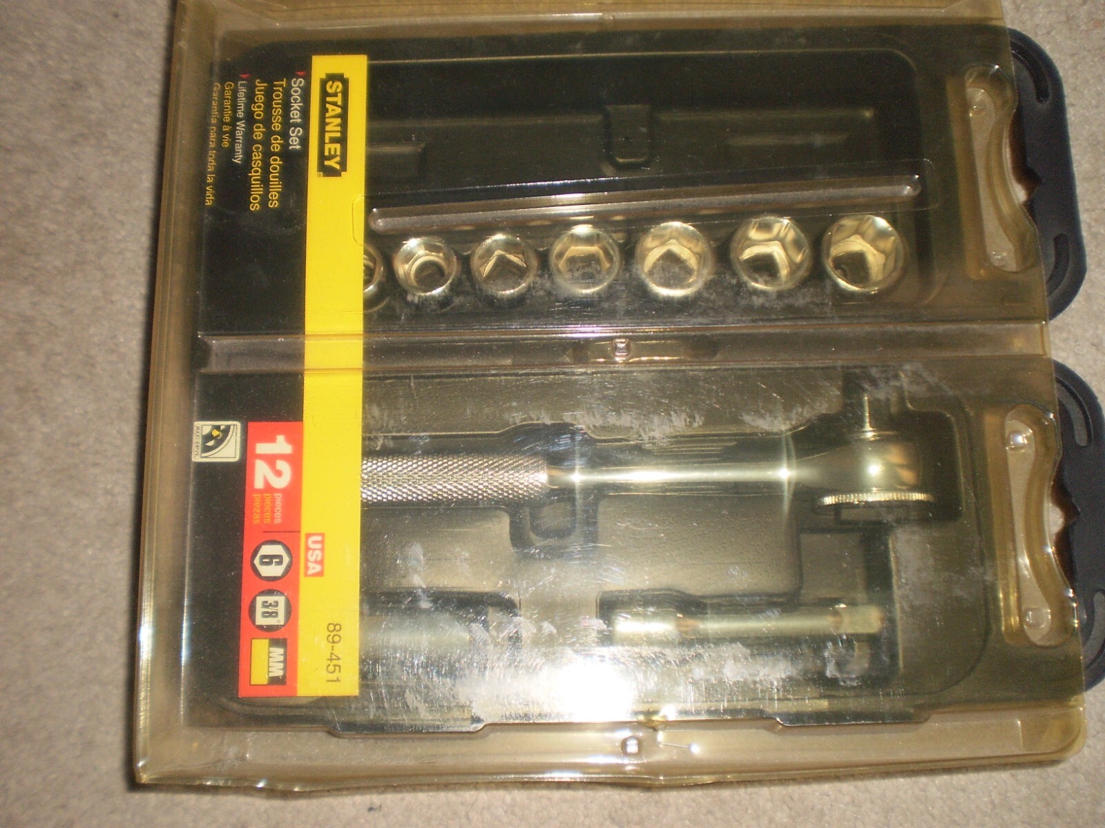 NOS STANLEY 12 PIECES SOCKET SET 6 POINT METRIC # 89-451