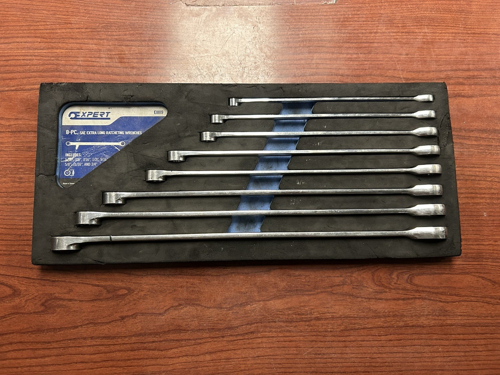 Mac Expert 8Pc SAE XL Extra Long Double Box Ratcheting Wrench Set 5/16″ 3/4″