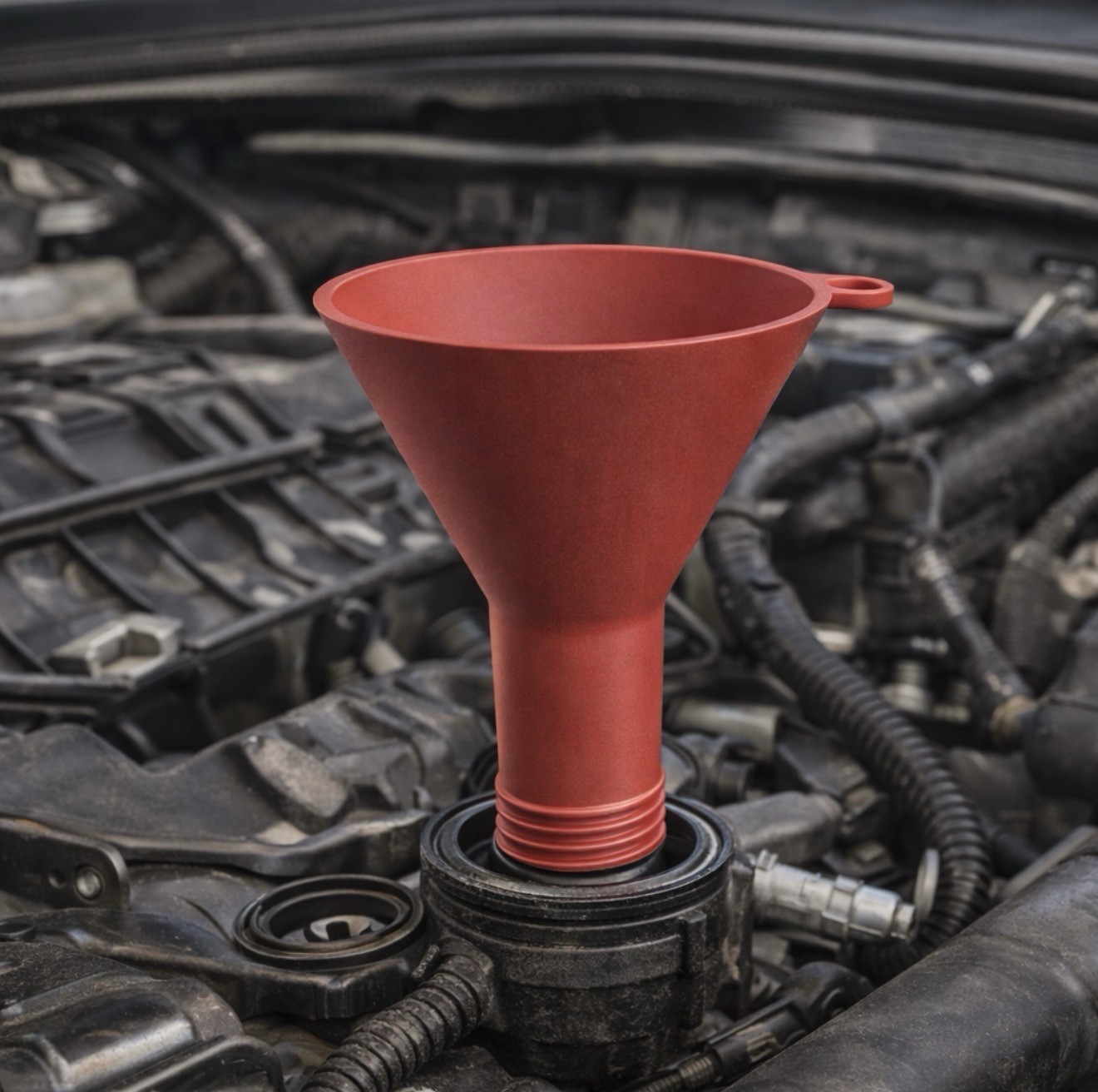 Threaded Anti-Spill Oil Funnel – Screw-In No Mess Engine Oil Filling Tool