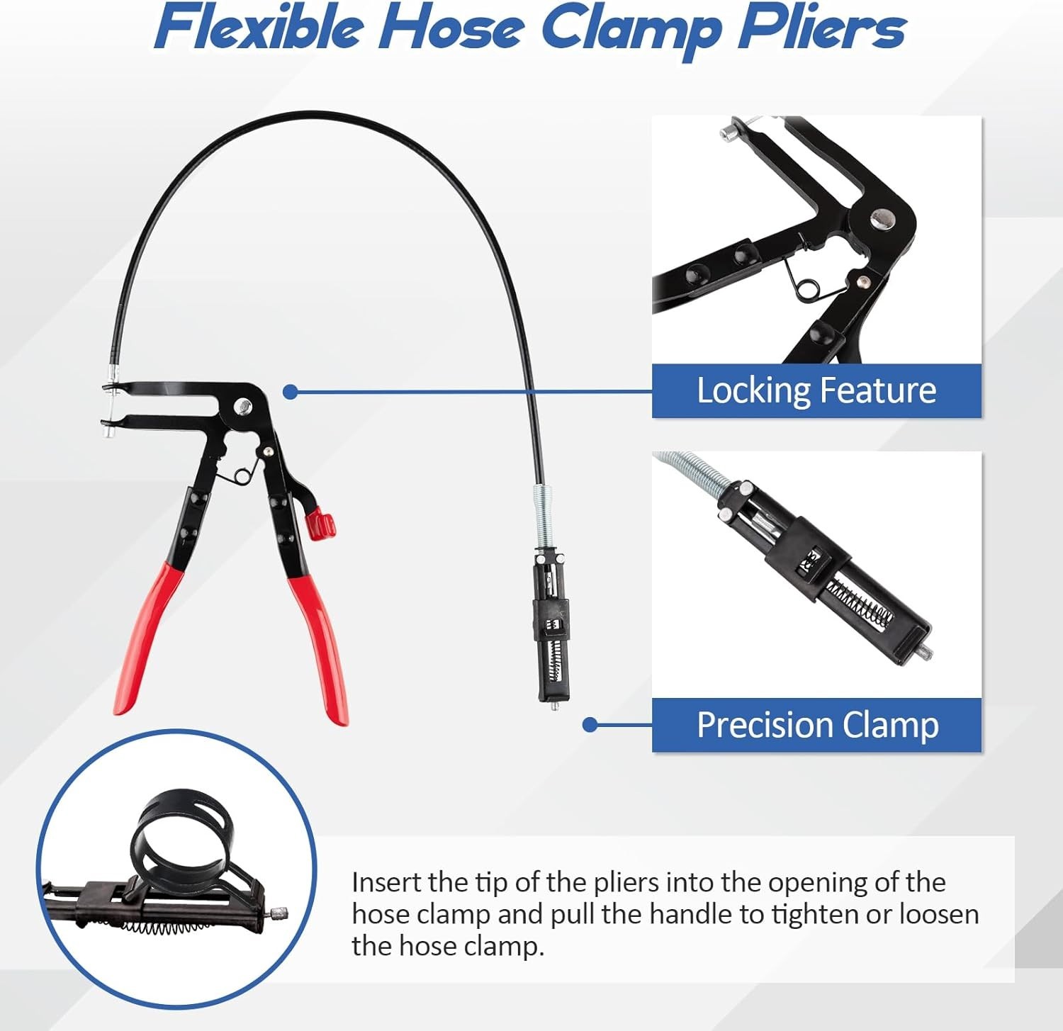 9PCS Hose Clamp Pliers Set for Automotive Repairs with Ergonomic Handles