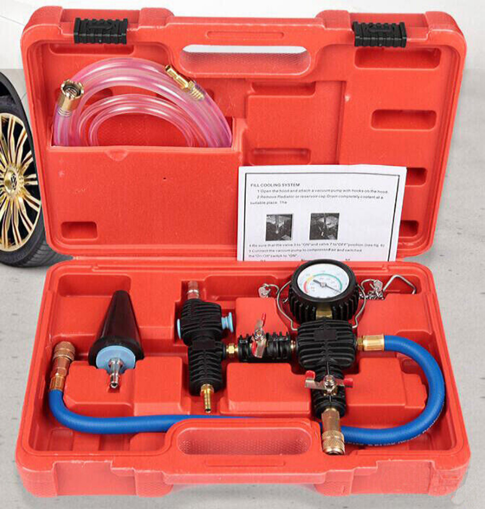 Car Radiator Vacuum Pump Coolant Replacement Tool Filler Antifreeze Pump Set
