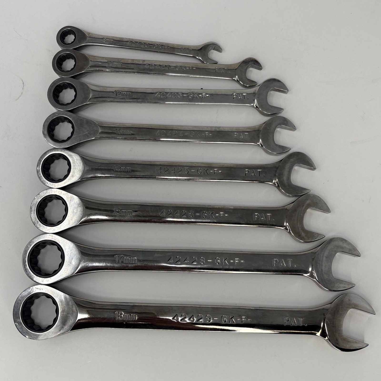 Craftsman 8 Pc Metric Reversible Ratcheting Comb. Wrench Set USA GK 8MM – 18MM