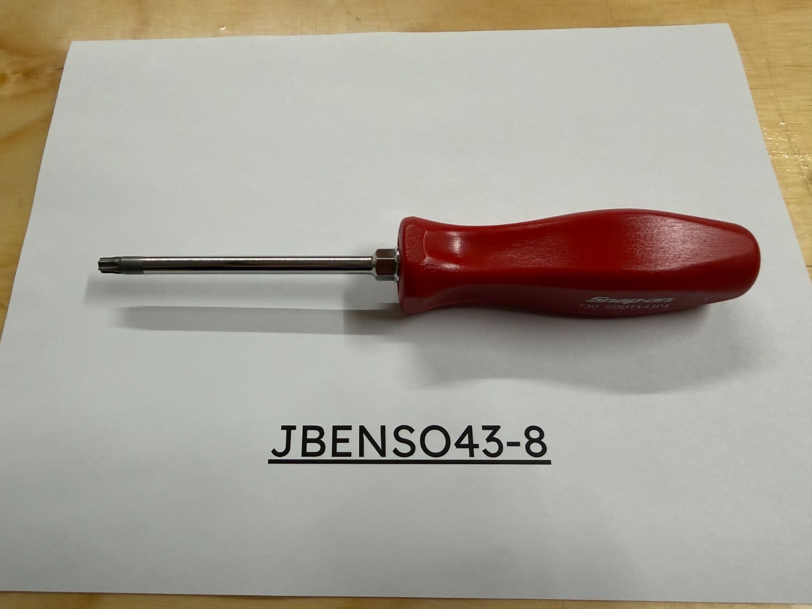 Snap-on Tools USA NEW RARE RED T30 Hard Grip Torx Screwdriver SDDTX430AR
