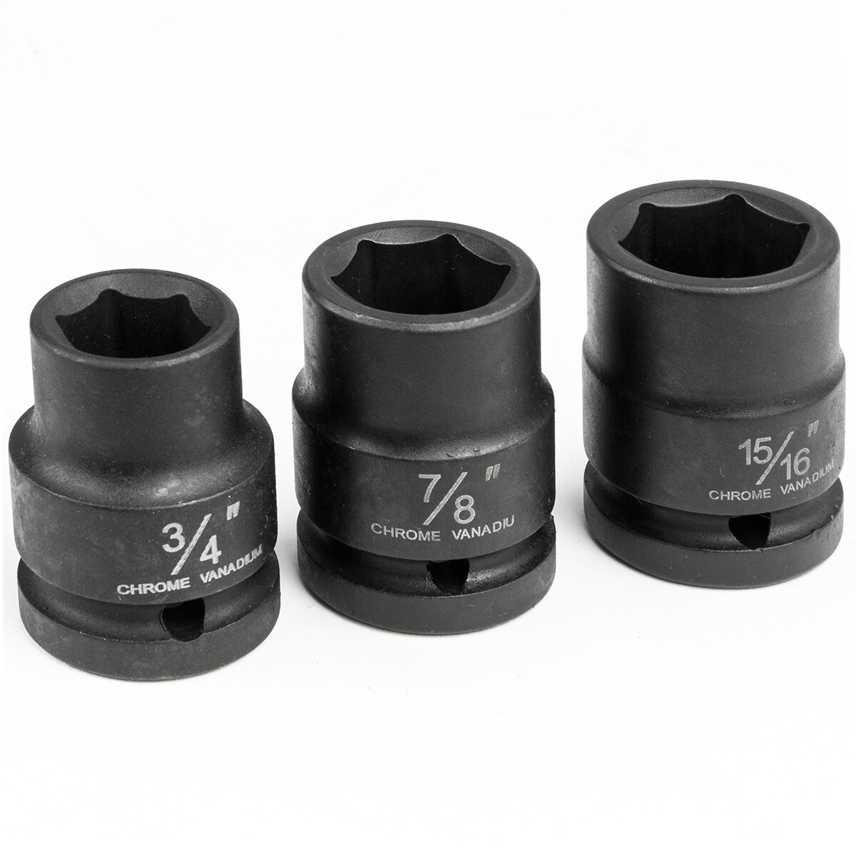 Stark USA 21PC 3/4 DR Inch Drive Tool Black Impact Ratchet Socket Set Standard