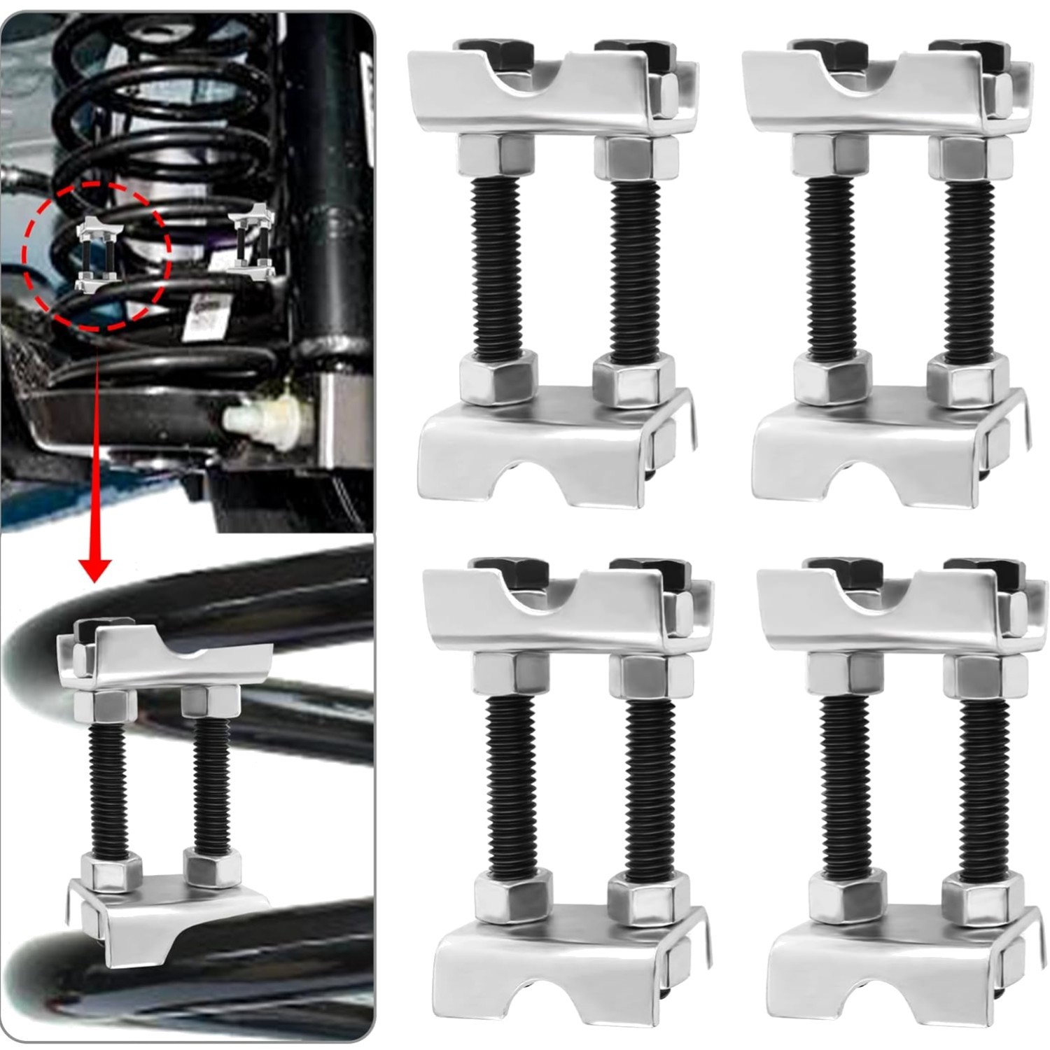 Adjustable Shock Absorber Strut Spring Compressor 4PCS
