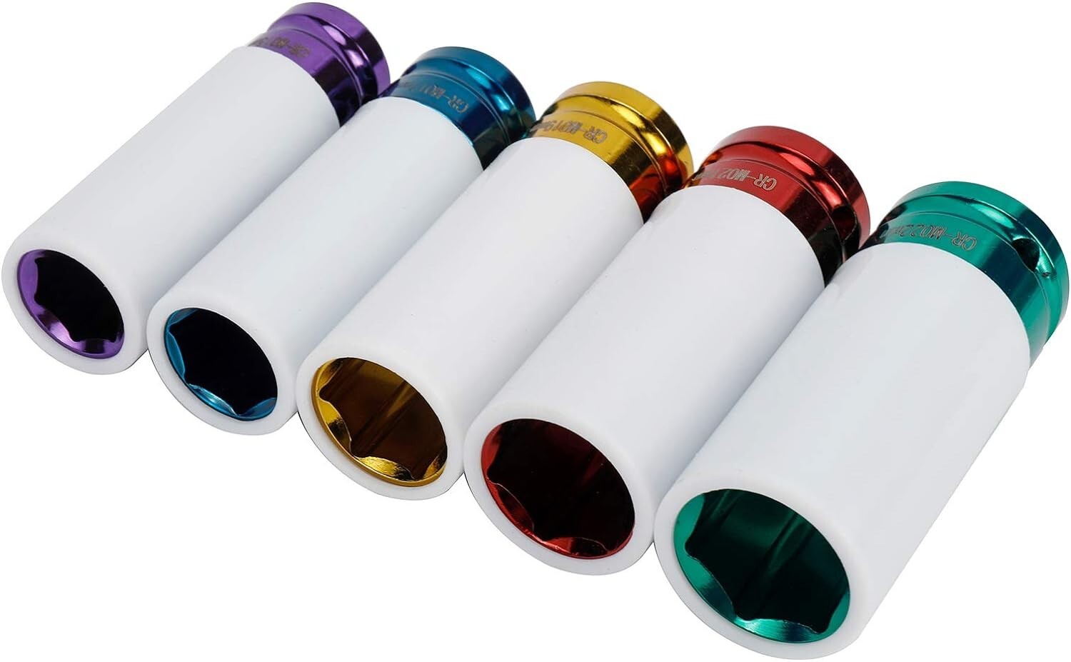 5Pcs 1/2″ Drive Thin Deep Wall Lug Nut Impact Socket Set Premium Wheel Protector