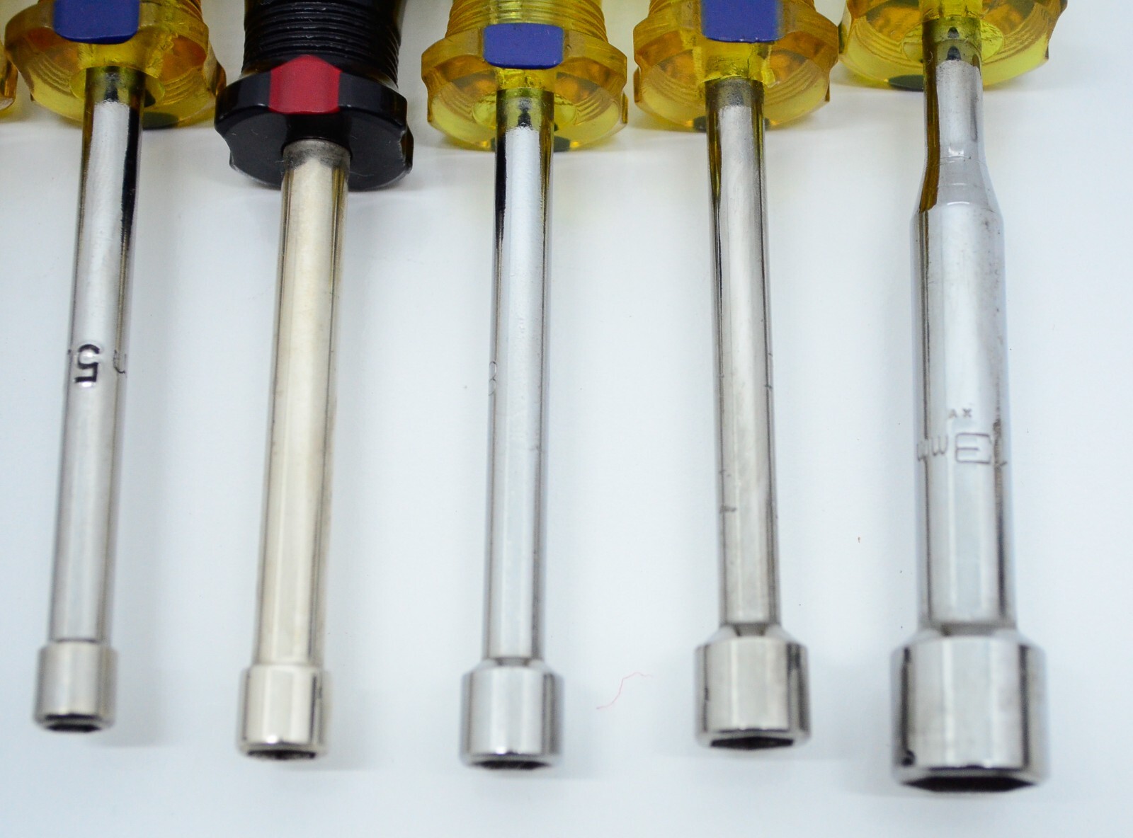 7 MATCO Metric Nut Drivers 4mm 5mm 5.5mm 7mm 8mm 9mm 13mm ND13M Clear Yellow