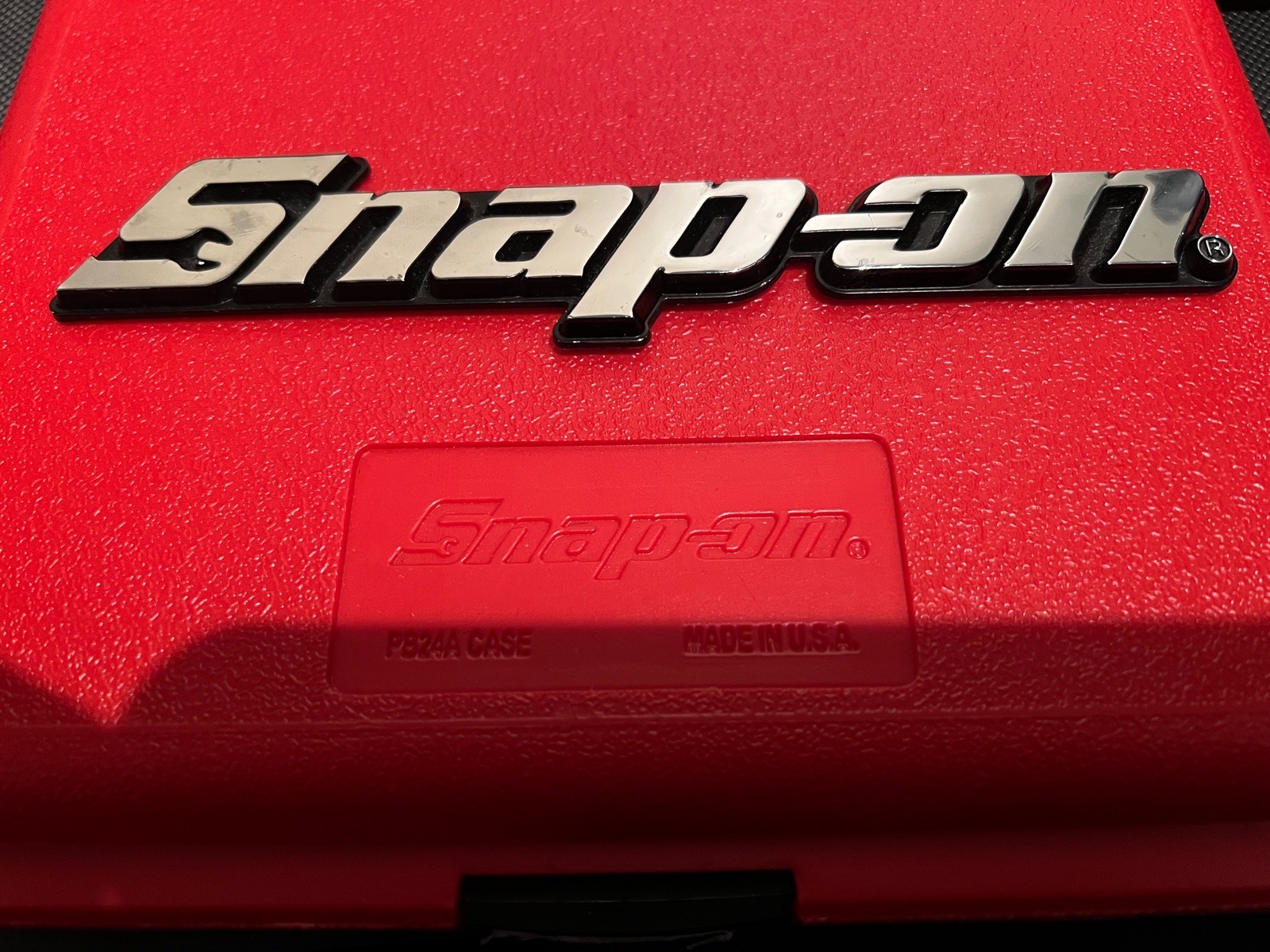 New Snap On LOGO 8” METAL Toolbox Roll Cab chrome Badge Logo Emblem Sticker .