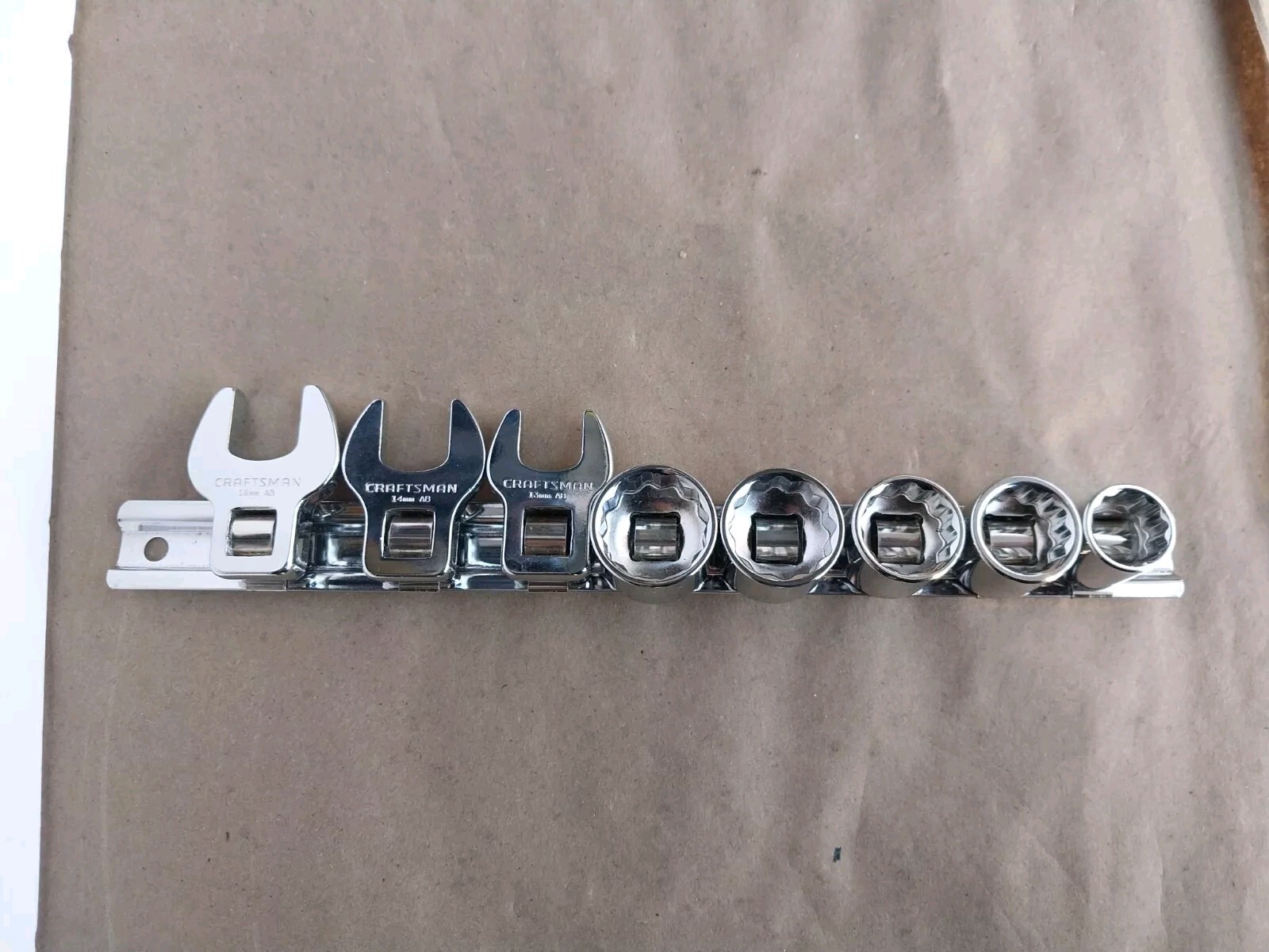 Craftsman Crows Foot And Socket Set AB Series 3/8″ Drive Metric Rare