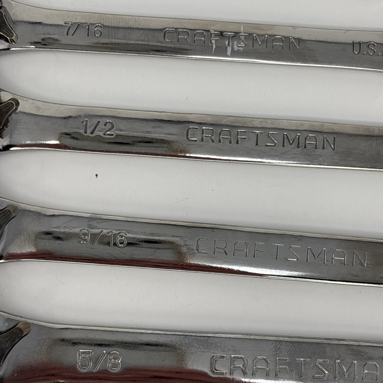 Craftsman SAE Ratcheting Wrench Set 12 Point Reversible 8pc GK F 42404 USA