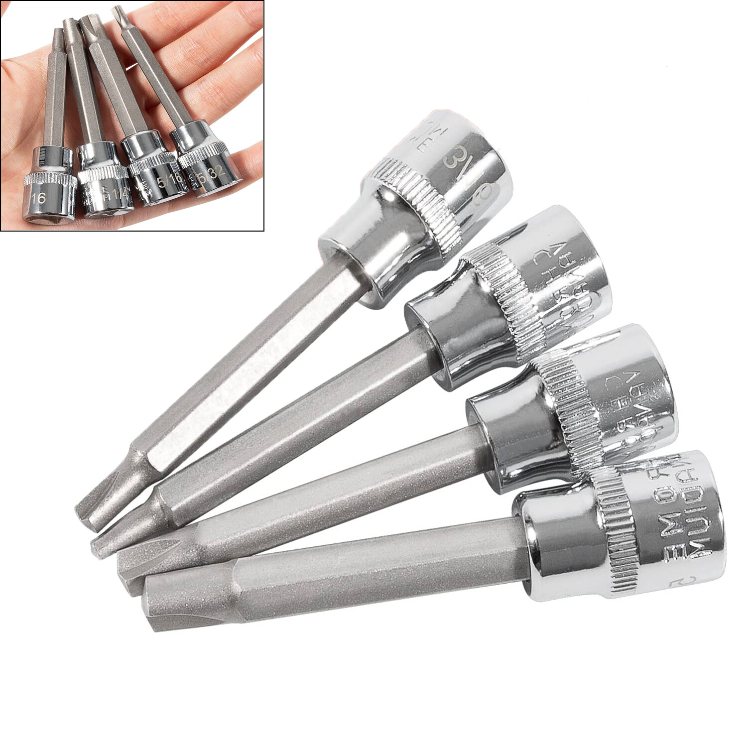 8755 Clutch Head Bit Socket Set 3/8″ Square Drive for Older Chevy Cars and Truck