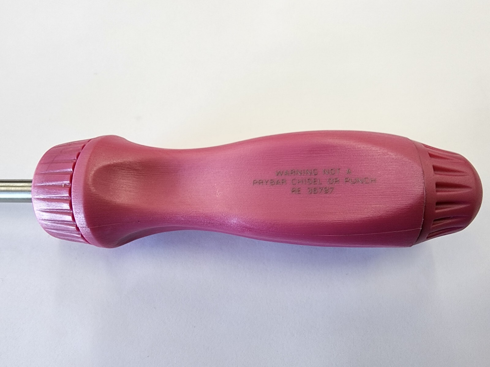 Snap-on Tools NEW PEARL PINK Hard Grip 8″ Shaft Ratcheting Screwdriver SSDMR8APP